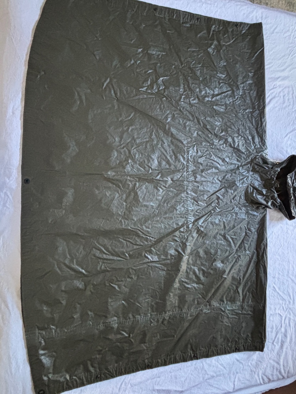 1965 US Military Vietnam Nylon Rain Poncho OD Green Original